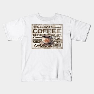 Shiplap Coffee Sign A2 Kids T-Shirt